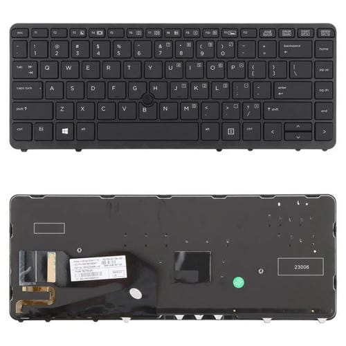 Teclado retroiluminado y puntero para HP EliteBook 840 G1/850 G1 (versión estadounidense) (negro)
