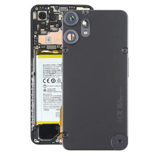 Original Back Cover for Nothing Phone 2 Pro with Camera Lens Protector (Black)