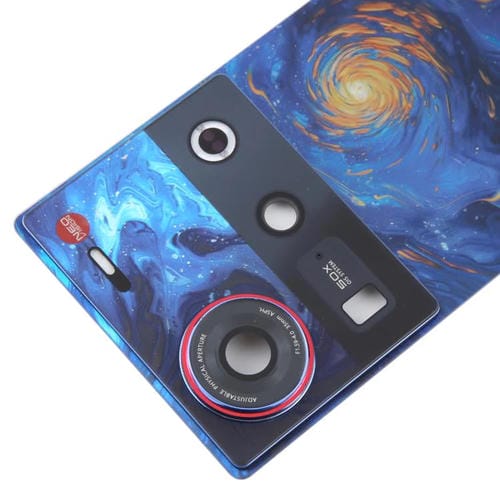 Pannello posteriore della batteria in vetro con copertura per obiettivo della fotocamera ZTE Nubia Z70 Ultra NX733J NX736J (Blu)