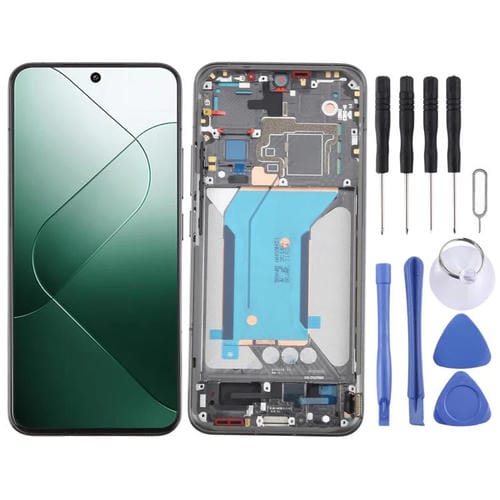 Schermo Completo Originale AMOLED con Cornice per Xiaomi 14 (Nero)