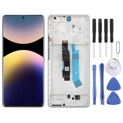 Pantalla Completa Original AMOLED con Marco para Xiaomi Redmi Note 14 Pro 4G (Azul)