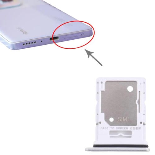Bandeja Tarjeta SIM y Micro SD Xiaomi Redmi Note 14 5G (10 Unidades) (Plateado)