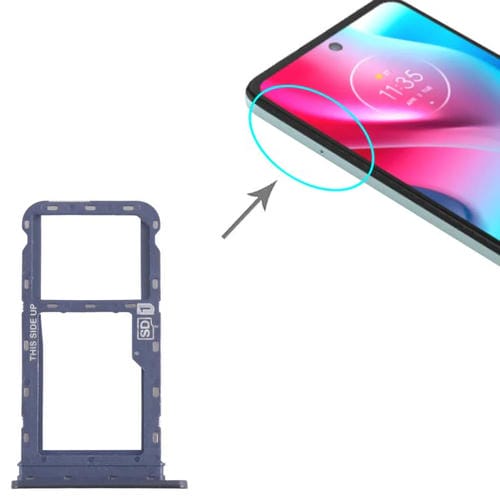 SIM Card and Micro SD Tray Motorola Moto G60s XT2133-2 XT2133-1 (10 Units) (Blue)