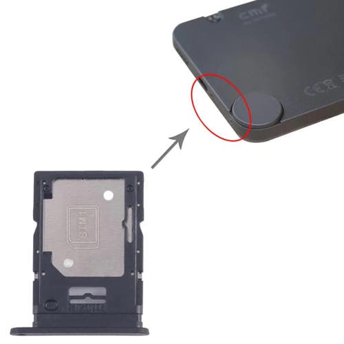 Tabuleiro Cartão SIM Duplo + Micro SD Nothing Phone 1 (Preto)