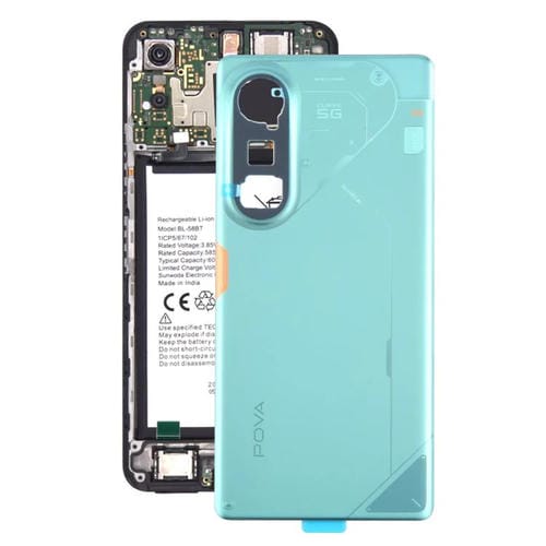 Carcasa trasera original para Tecno Pova Curve 5G LJ8k (verde)