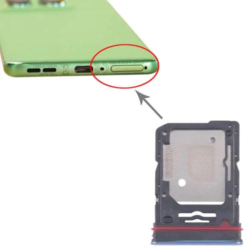 Bandeja para tarjeta SIM original (10 unidades) para Motorola Edge 60 + bandeja para tarjeta SIM/tarjeta micro SD (azul)