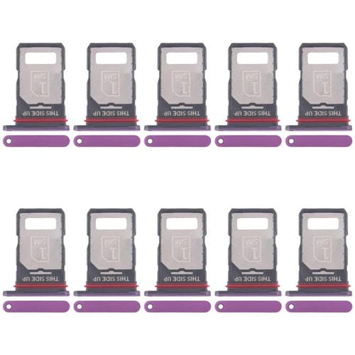 Bandeja SIM original para Motorola Edge 60 Pro (10 unidades) + bandeja para tarjeta SIM (morada)