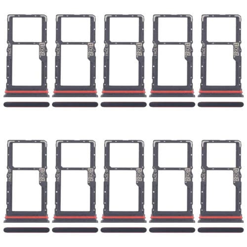 Bandeja para tarjeta SIM y micro SD original para Motorola Moto G56 (10 unidades, negra)