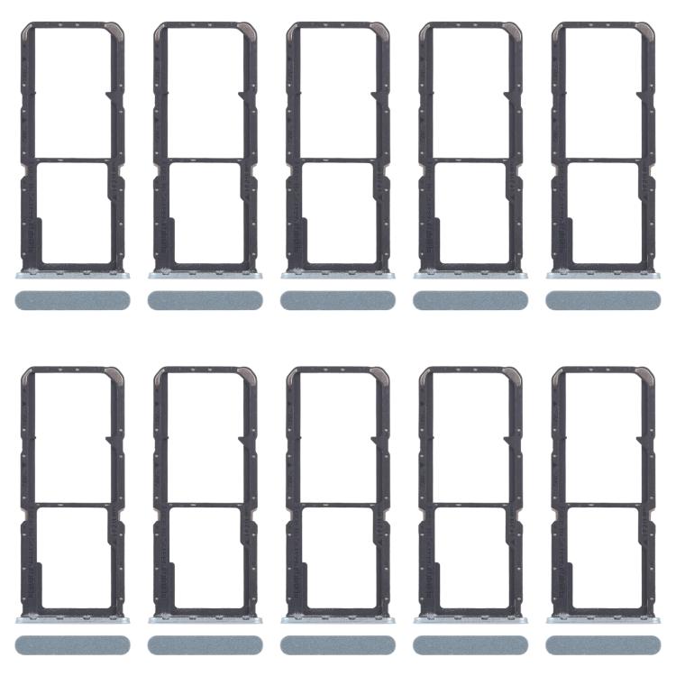 Bandeja para tarjeta SIM original (10 unidades) para OPPO A3x 4G CPH2641 + bandeja para tarjeta SIM + bandeja para tarjeta Micro SD (verde)