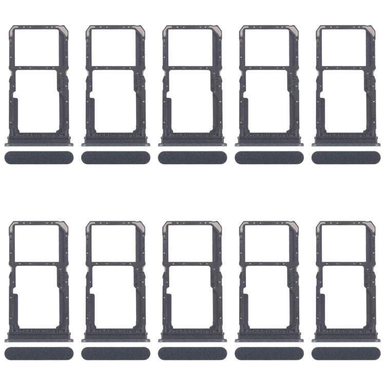 Bandeja para tarjeta SIM original (10 unidades) para OPPO Reno11 F CPH2603 + bandeja para tarjeta SIM/tarjeta micro SD (negra)