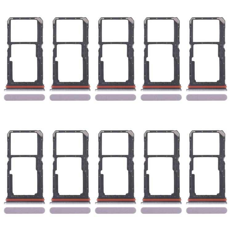 Bandeja para tarjeta SIM original (10 unidades) + bandeja para tarjeta SIM/tarjeta micro SD (rosa) para OPPO A5 Energy