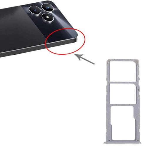 Bandejas para tarjeta SIM original (10 unidades) RMX3834 para Realme Note 50 + bandeja para tarjeta SIM + bandeja para tarjeta Micro SD (dorada)