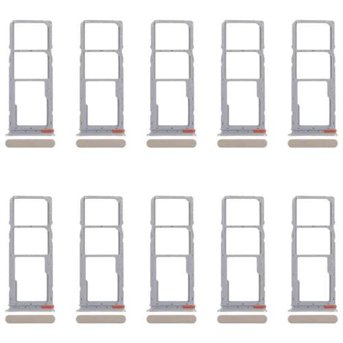 Para Realme C75 4G RMX3941, 10 bandejas originales para tarjeta SIM + bandeja para tarjeta SIM + bandeja para tarjeta Micro SD (dorada)