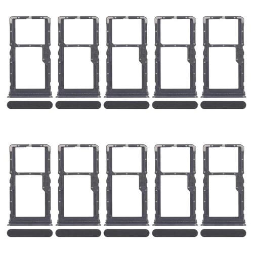 Bandejas para tarjeta SIM originales (10 unidades) para Realme 10 Pro 5G RMX3663 RMX3660 RMX3661 + bandeja para tarjeta SIM/tarjeta Micro SD (negra)