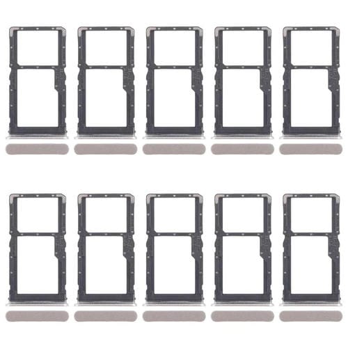 Bandejas para tarjeta SIM original (10 unidades) para Realme 10 Pro 5G RMX3663 RMX3660 RMX3661 + bandeja para tarjeta SIM/tarjeta Micro SD (dorada)