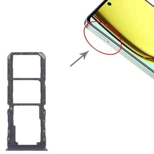 Bandejas para tarjeta SIM original Realme C67 5G (10 unidades) + bandeja para tarjeta SIM + bandeja para tarjeta Micro SD (morado)