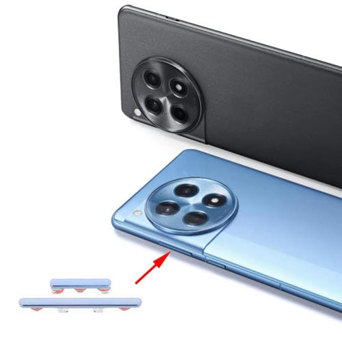 Para OnePlus 12R Botón de encendido y botón de control de volumen (azul)