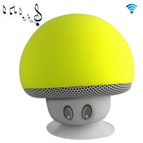 Altavoz Bluetooth Forma De Hongo Soporte De Succión (Amarillo)