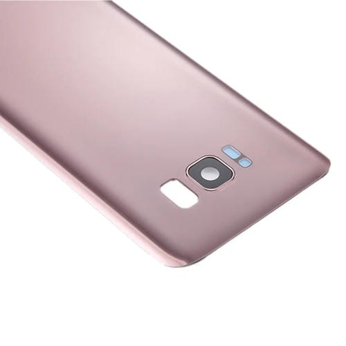 Rückseite der Batterieabdeckung Samsung Galaxy S8+ G955 mit Kameraobjektiv und Klebstoff (Roségold)