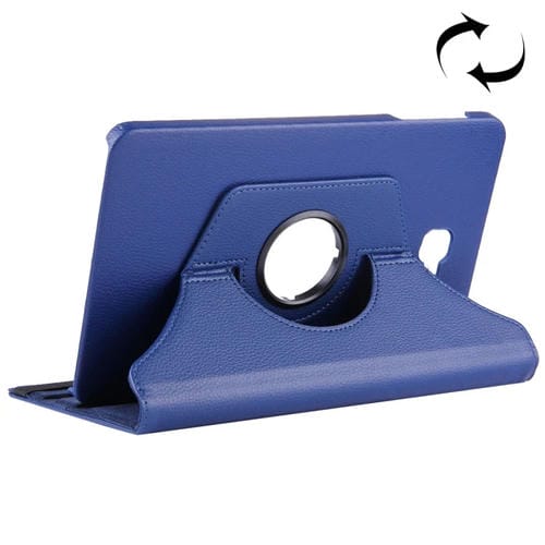 Funda de Cuero para Galaxy Tab A 10.1 T580 con Rotación 360° y Soporte (Azul Oscuro)