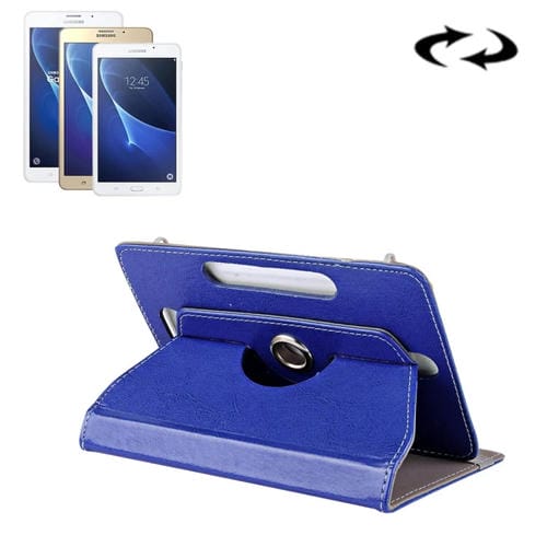 Funda para Tablet 7 Pulgadas Crazy Horse Texture 360° Rotación Soporte (Azul)