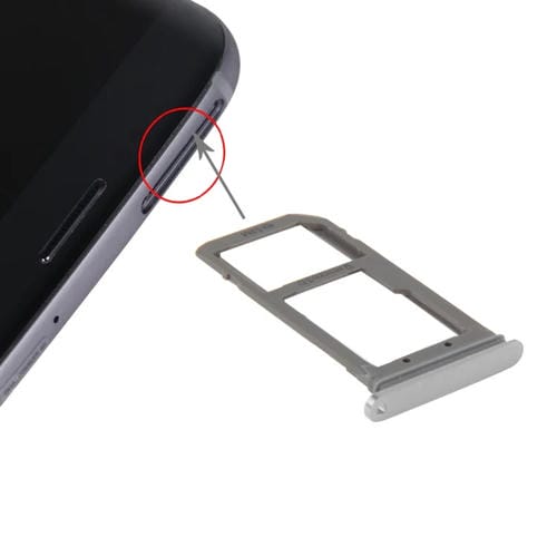 Bandeja Tarjeta SIM y Micro SD Samsung Galaxy S7 Edge / G935 (Plata)