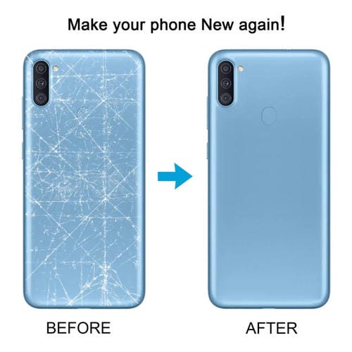 Carcasa trasera con tapa para lente de cámara para Samsung Galaxy A11 SM-A115F (azul)