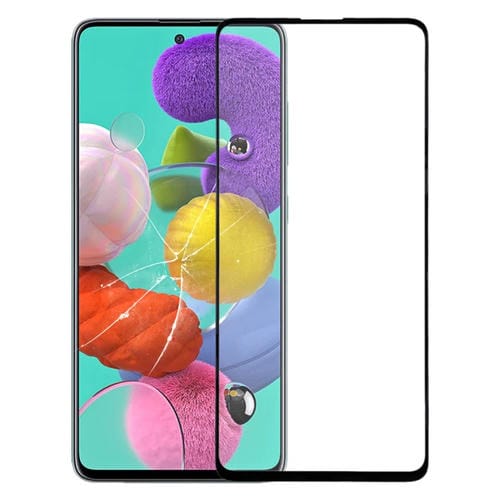 Frontbildschirm Samsung Galaxy A51 AuĂenglaslinse (Schwarz)
