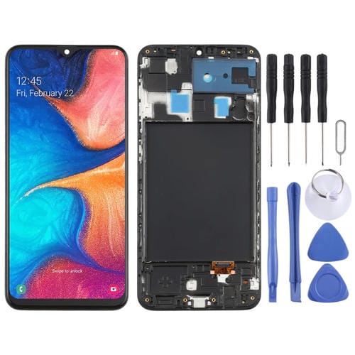 LCD Screen Super AMOLED Samsung Galaxy A20 with Frame