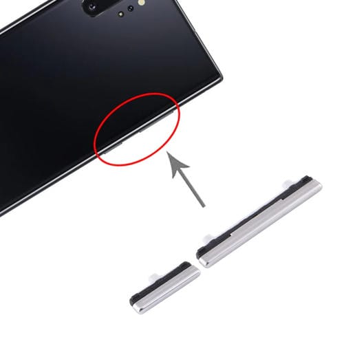 Pulsanti di accensione e volume Samsung Galaxy Note 10+ (Argento)
