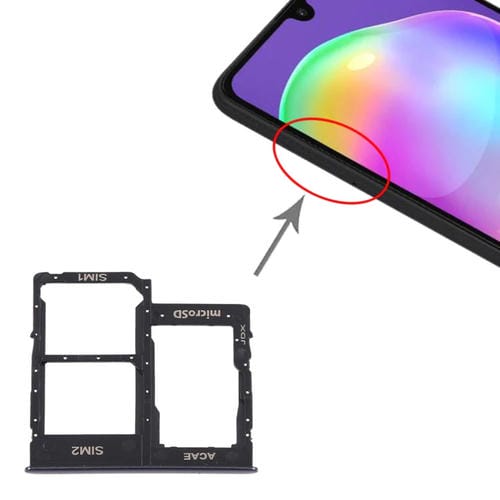 Vassoio della scheda SIM e Micro SD Samsung Galaxy A315/A31 (Nero)