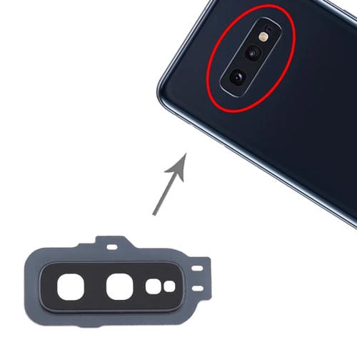 Copertura dell'obiettivo della fotocamera Samsung Galaxy S10e (10 pezzi) (Nero)