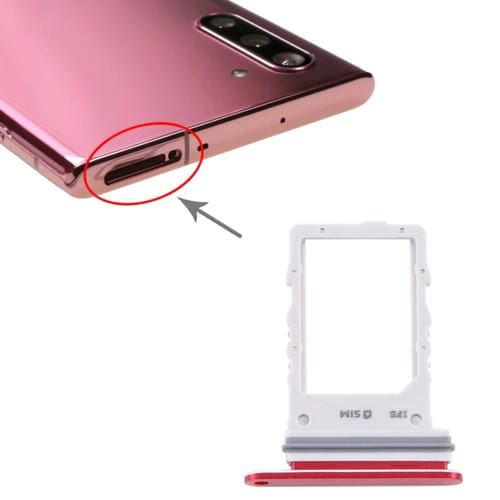 Plateau de carte SIM Samsung Galaxy Note 10 5G (Rouge)