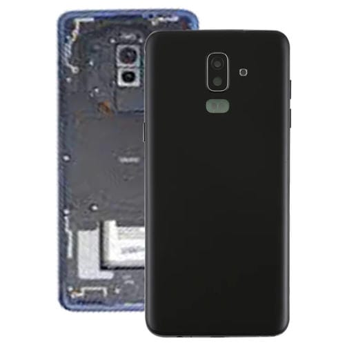 Rückseite kompatibel mit Samsung Galaxy J8 mit Seitentasten und Kamerlinse (Schwarz)