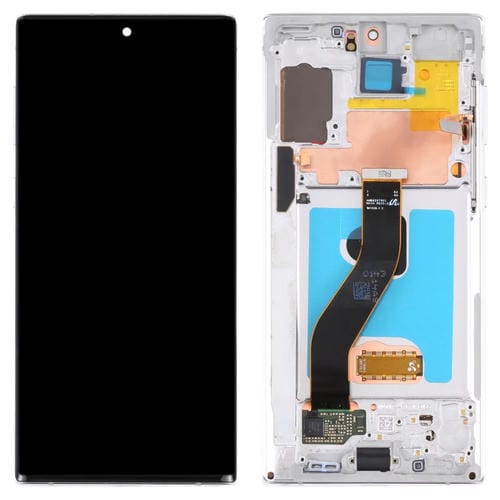 Ecrã LCD Samsung Galaxy Note 10 4G/5G SM-N971/N970 com Moldura (Prateado)