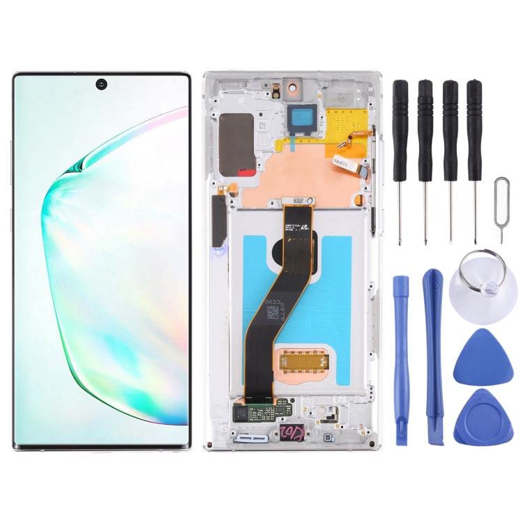 Schermo LCD Samsung Galaxy Note 10+/Note 10+ 5G SM-N976/N975 con Cornice (Argento)