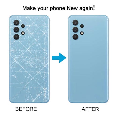 Rückseite des Batteriefachs mit Kameraglas Samsung Galaxy A32 4G (Schwarz)