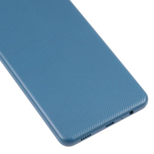 Coperchio posteriore della batteria Samsung Galaxy A02 con obiettivo della fotocamera (blu)