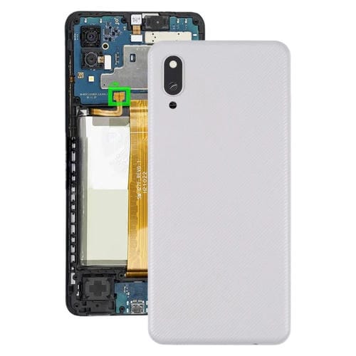 Tampa Traseira da Bateria Samsung Galaxy A02 com Lente da Câmara (Branco)