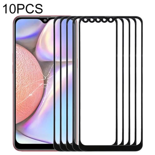 Outer Glass Lens Front Screen Samsung Galaxy A10s (Black) - Pack of (10 Pieces)