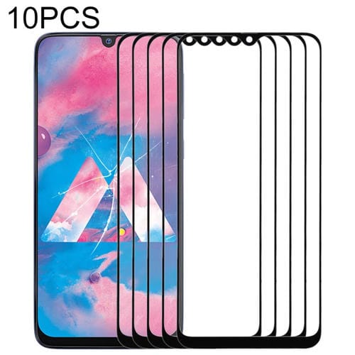 Glass Lens Front Screen Samsung Galaxy A40s (10 Pieces) (Black)