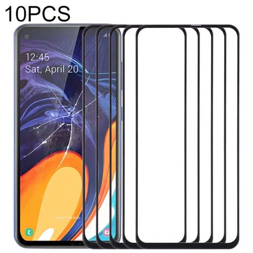 Obiettivo in vetro schermo esterno Samsung Galaxy A60 (10 pezzi) (Nero)