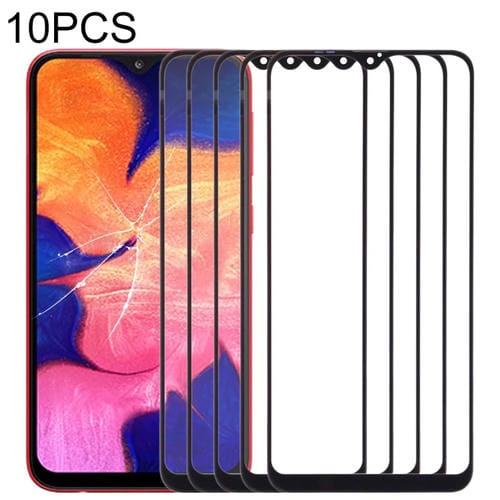 Outer Glass Lens Samsung Galaxy A10 - (10 Pieces) Front Screen (Black)