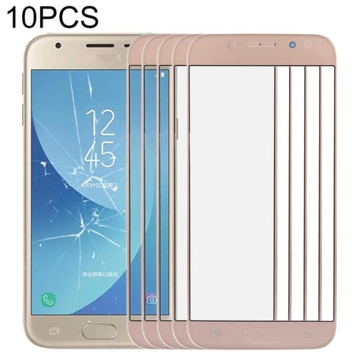 Lente de Vidro Exterior Ecrã Samsung Galaxy J3 (10 Peças) (Ouro)