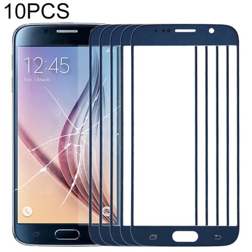Verre Lentille Extérieure Écran Avant Samsung Galaxy S6/G920F (Bleu Foncé) (10 Pièces)