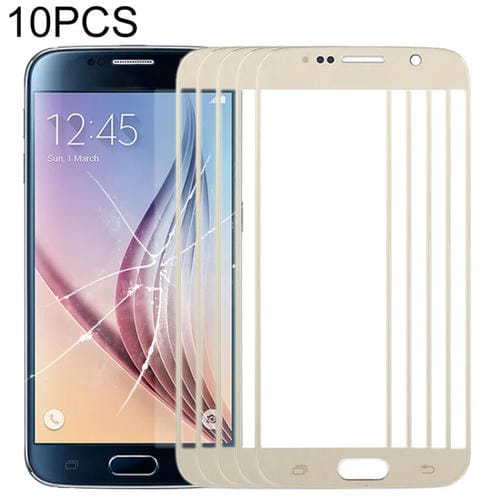 Écran frontal Samsung Galaxy S6/G920F Lentille en verre extérieure (Or) (10pcs)