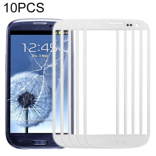 Front Screen Glass Lens Samsung Galaxy S3/i9300 (White) 10pcs