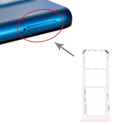 Tabuleiros SIM e Micro SD Samsung Galaxy A12 SM-A125 (Branco)