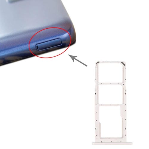 Bandeja Tarjeta SIM y Micro SD Samsung Galaxy A02s SM-A025 (Blanco)