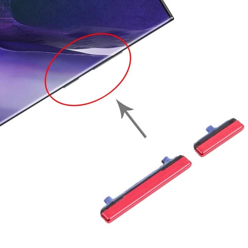 Boutons d'alimentation et de volume Samsung Galaxy Note 20 Ultra (Rouge)